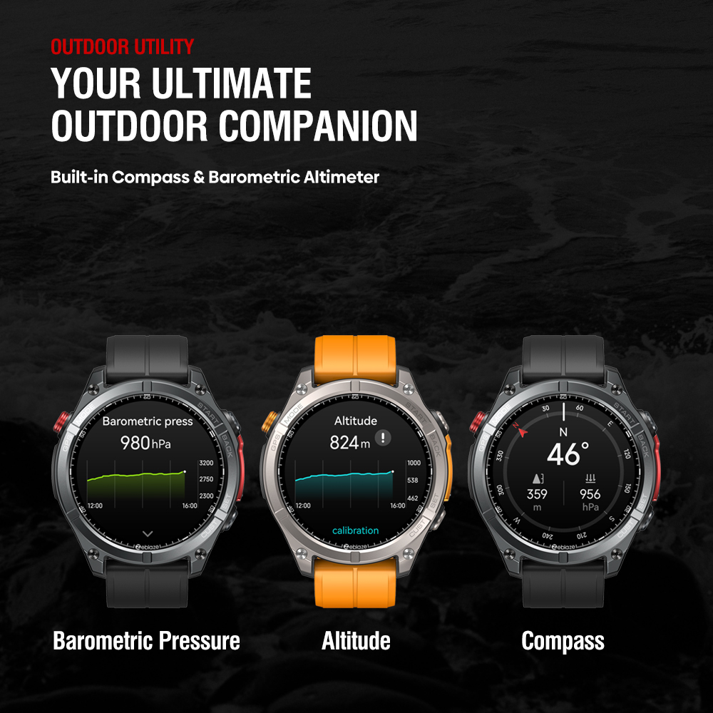 NEW Zeblaze Stratos 4 GPS Smar - огляд і ціна Altimeter Compass Watch